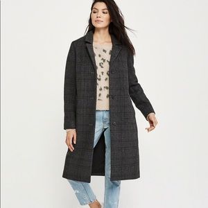 A&F Plaid Dad Coat